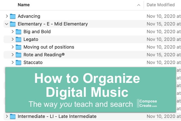 How to organize digital music - especially for piano teachers | ComposeCreate