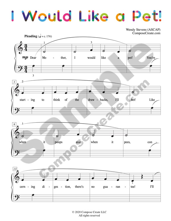 I Would Like a Pet - Pet Shop Pieces by Wendy Stevens