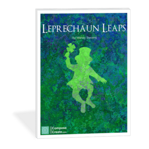 Leprechaun Leaps - elementary piano solo by Wendy Stevens | Mythical Creatures series | ComposeCreate.com