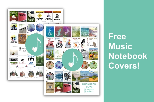 Free Music Notebook Covers from ComposeCreate Music Kids Love®
