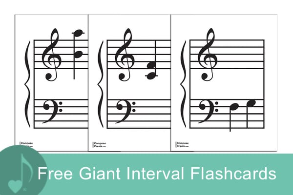 Giant Music Interval Flashcards