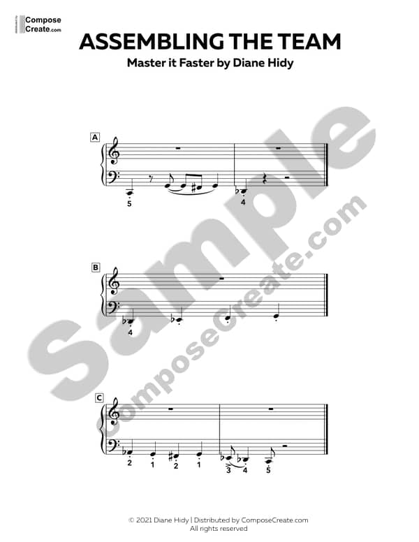 Assembling the Team Master It Faster All Cooped Up Spy piano solo by Diane Hidy | ComposeCreate