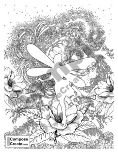 Fairy Dust - elementary piano solo with bonus coloring page by Wendy Stevens | ComposeCreate.com