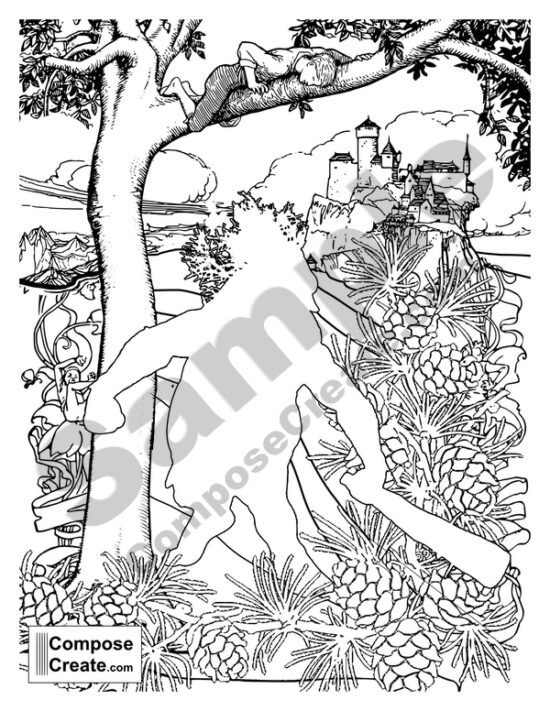 Troll Trouble from Mythical Creatures 2 - elementary piano solo with bonus coloring page by Wendy Stevens | ComposeCreate.com