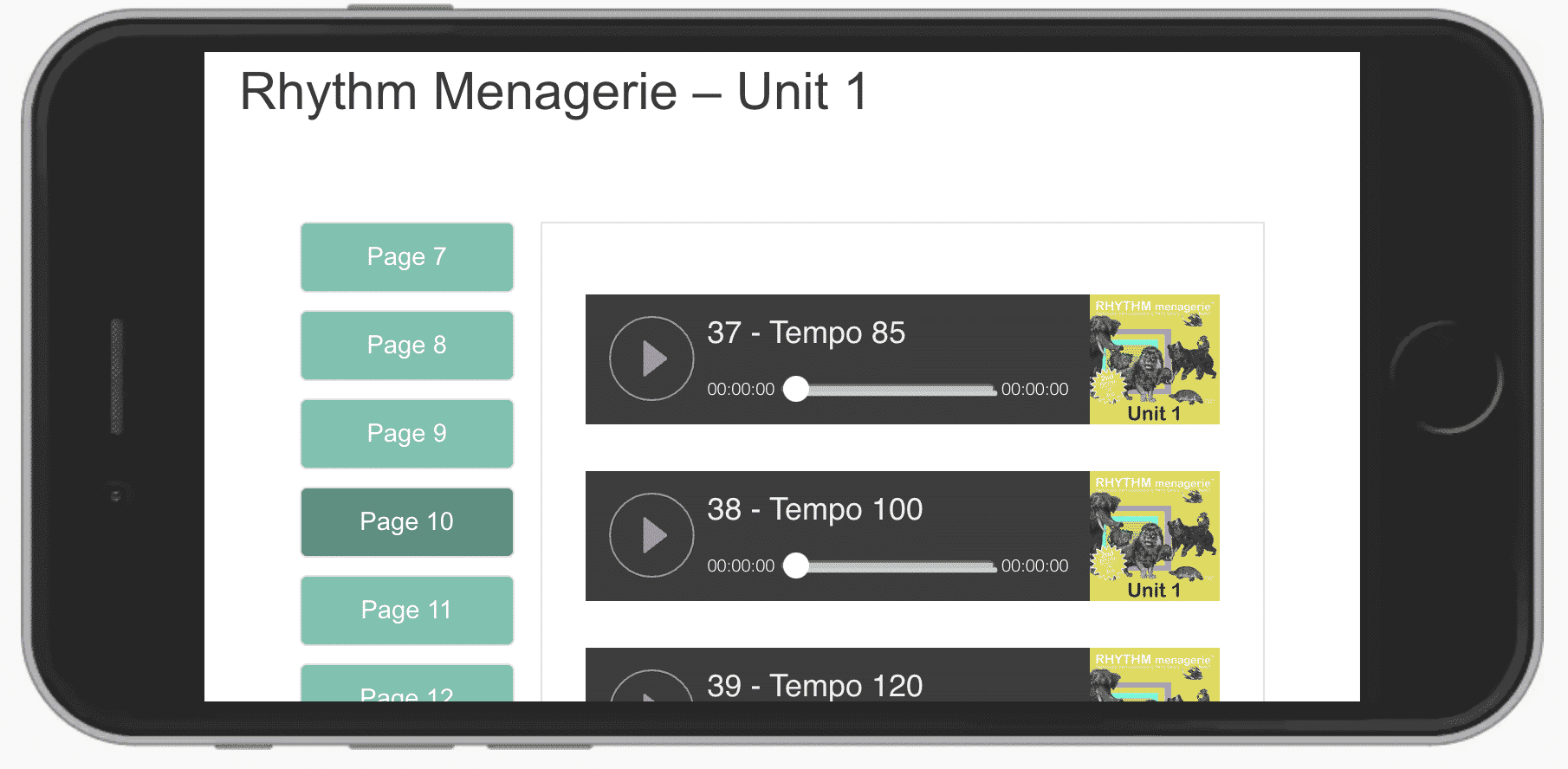Rhythm Menagerie Streaming Tracks on Mobile | ComposeCreate.com