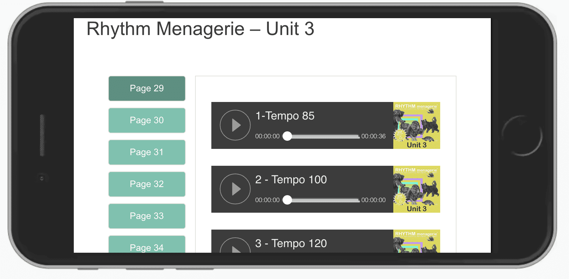 Rhythm Menagerie Streaming Tracks on Mobile | ComposeCreate.com