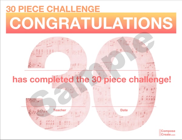 New! Free, Editable 30 and 40 piece challenge charts and certificates