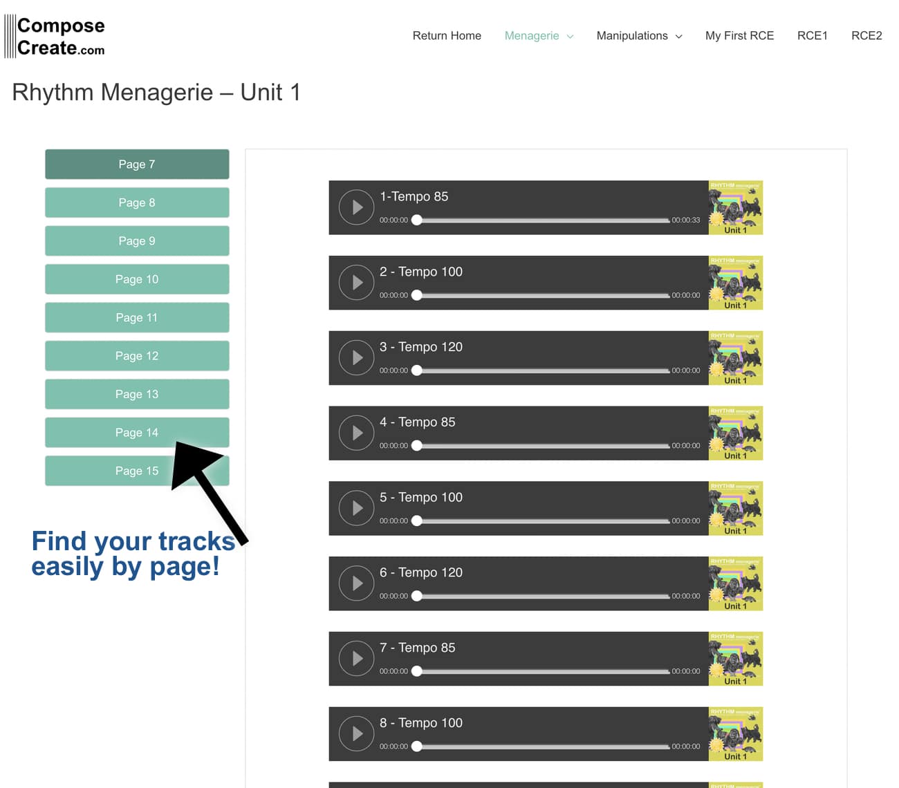 Rhythm Menagerie Streaming Tracks | ComposeCreate.com