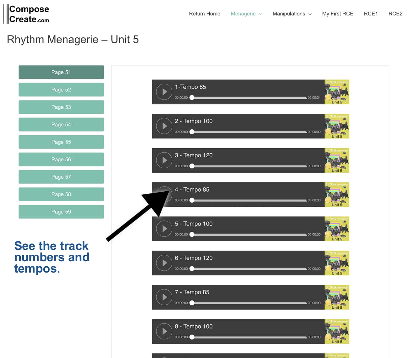 Rhythm Menagerie Streaming Tracks | ComposeCreate.com