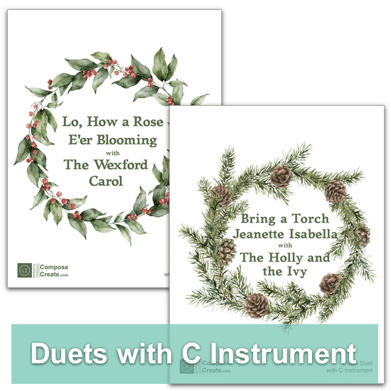 BUNDLE: 2021 Holiday Duets - Piano with C Instrument