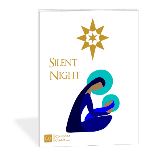 Silent Night Christmas Carol Lyrics Poster (Teacher-Made)