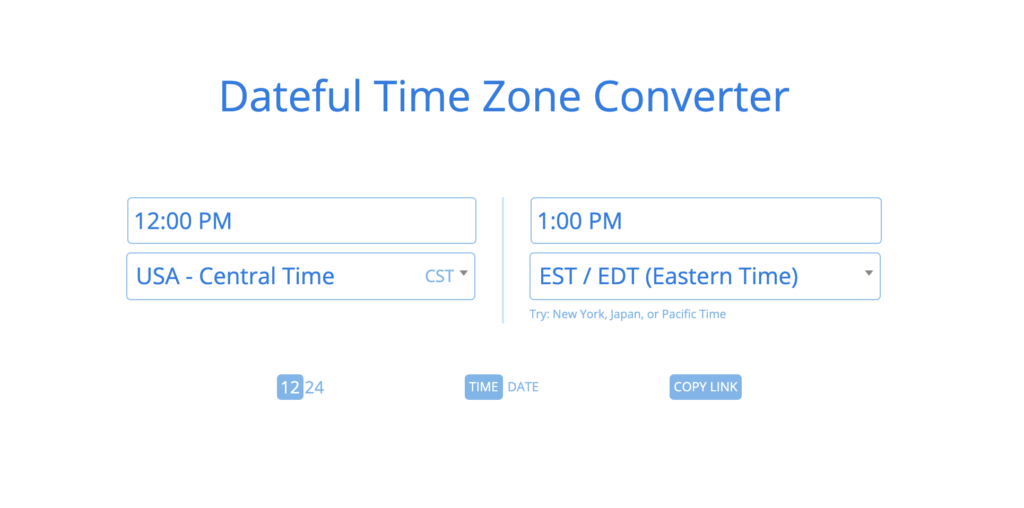 Time zone converter