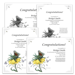 Flower Etching Certificates