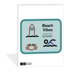 Beach Vibes - Tune Up Tunes™ from our Short Sheets™ collection that help piano students learn to balance RH right hand and LH left hand melody | ComposeCreate.com
