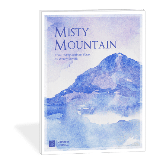 Misty Mountain - beginner piano music for adults | ComposeCreate.com