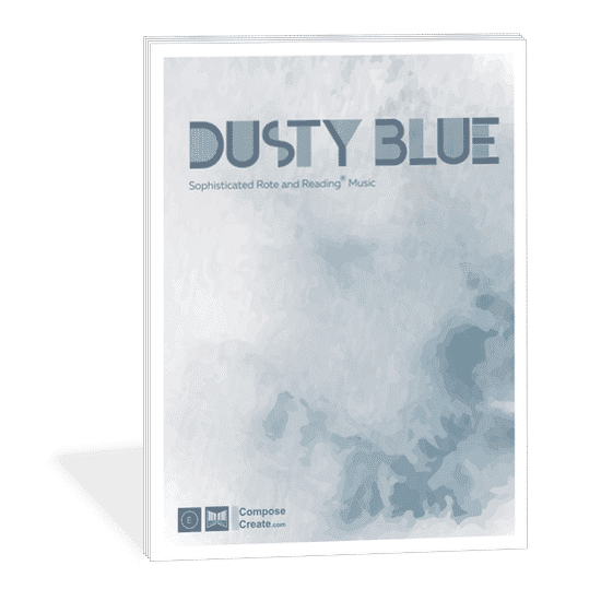 Dusty Blue - beginner piano music for adults | ComposeCreate.com
