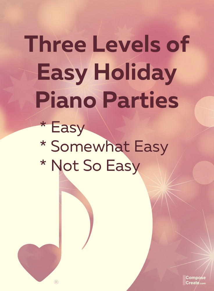 3 lessons plans for an easy holiday piano party! 