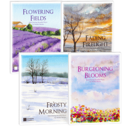 Entering Beautiful Places includes Frosty Morning, Burgeoning Blooms, Fading Firelight, and Flowering Fields