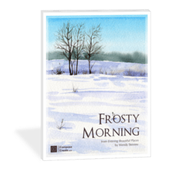 Frosty Morning piano solo from Entering Beautiful Places 2 by Wendy Stevens | Music for mature piano students who need a few note names written in to help them learn.