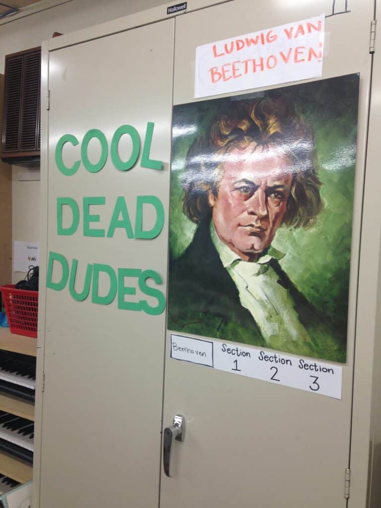 How to Add a Composer of the Month to Your Studio | ComposeCreate.com | Cool Dead Dudes Poster