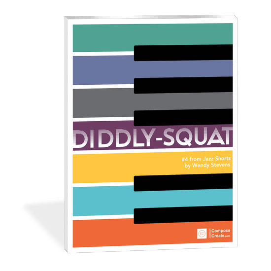 Diddly-Squat jazz piano solo by Wendy Stevens | Early Intermediate piano music from ComposeCreate | From the Jazz Shorts collection