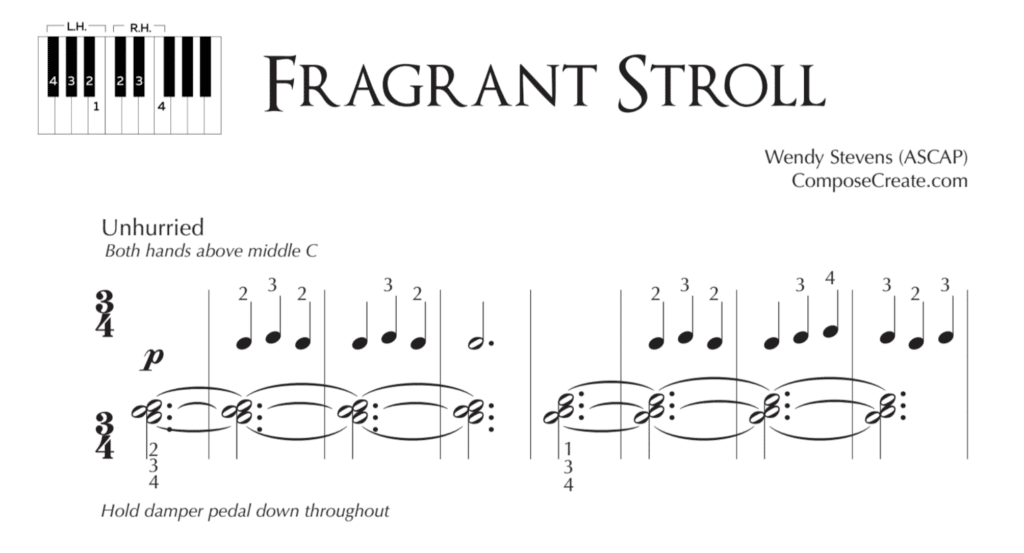 Fragrant Stroll Sample | New Finding and Entering Beautiful Places Pieces | ComposeCreate.com