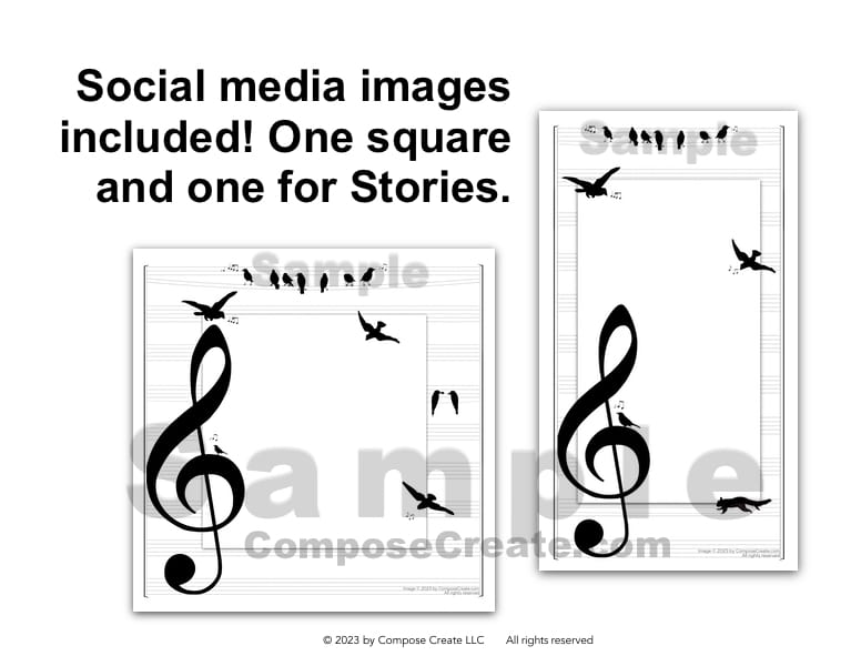 Black and White Recital Template