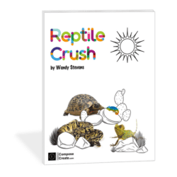 Reptile Crush by Wendy Stevens is a piano solo about pet retiles: snakes, lizards, skinks, turtles and more! | from Pet Shop Pieces 3 ComposeCreate.com