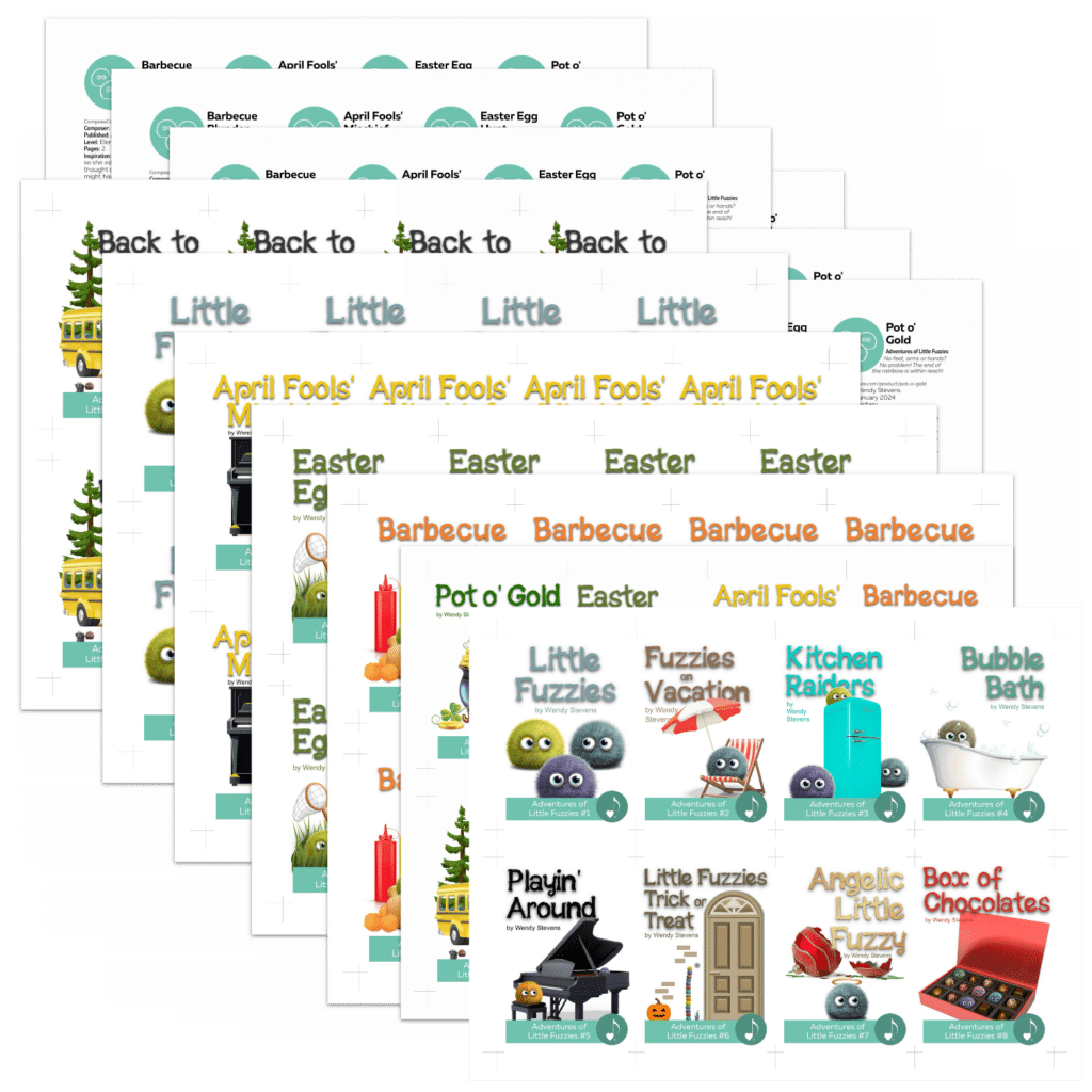 Little Fuzzies Music Achievement Cards | ComposeCreate.com