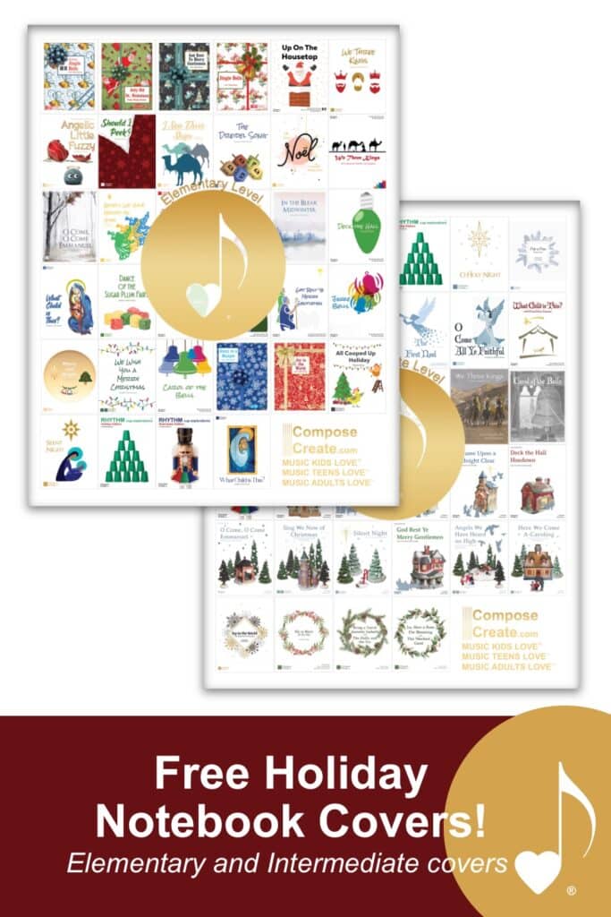 Free Christmas and Holiday Notebook Covers | ComposeCreate.com