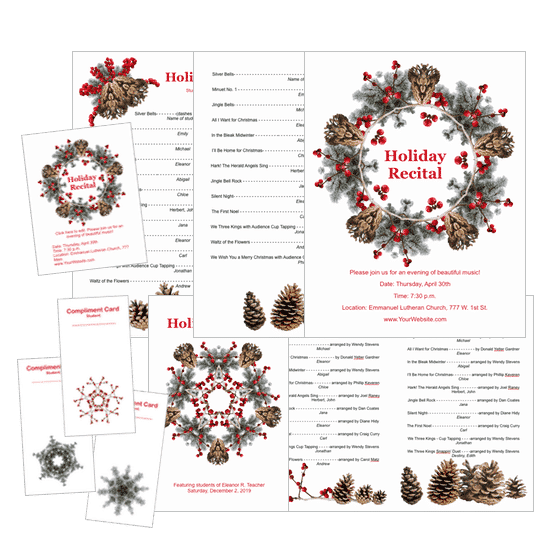 Holiday Recital Program Template | ComposeCreate.com 