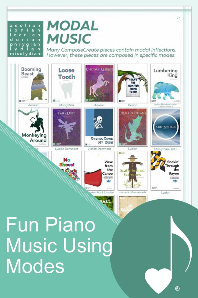 Fun Piano Music Using Modes | ComposeCreate.com