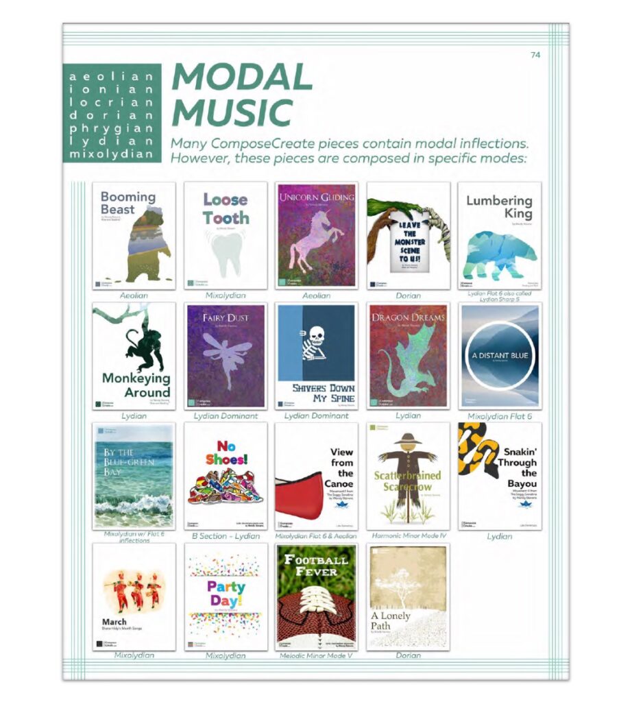 Modal Music | Student Solutions Catalog | ComposeCreate.com