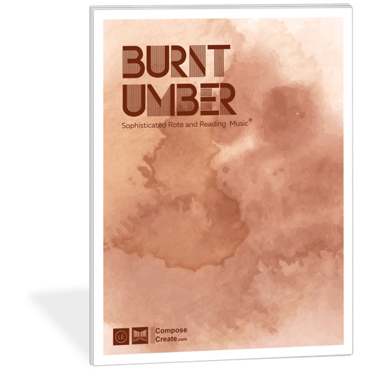 Burnt Umber Rote and Reading® piano solo about colors by Wendy Stevens | ComposeCreate.com