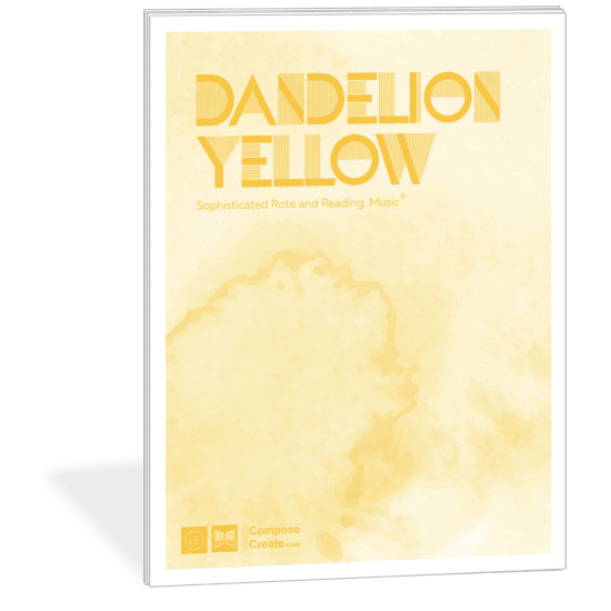 Dandelion Yellow Rote and Reading® piano solo from the Color Music Bundle 2 by Wendy Stevens | ComposeCreate.com