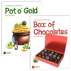 Box of Chocolates and Pot o' Gold by Wendy Stevens Little Fuzzy piano solos | ComposeCreate.com | Little Fuzzy Valentine and St. Patrick's Day Bundle