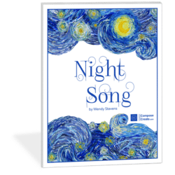 Night Song - Very easy early elementary lullaby by Wendy Stevens | ComposeCreate.com