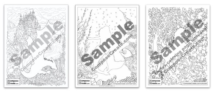 Sample coloring pages | ComposeCreate.com