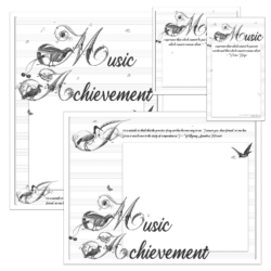 Editable Inspiring Quotes Certificates - Pairs perfectly with the Inspiring Quotes Recital Program Template | ComposeCreate.com