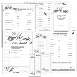 Inspiring Quotes Recital Program - Editable recital program featuring famous quotes about music by famous men and women composers | ComposeCreate.com