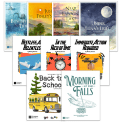 August 2024 Bundle includes these pieces of solo piano music: Morning at the Falls, Back to School, Immediate Action Required, In the Nick of Time, Restless and Relentless, Under Luna's Light, Near Lawson's Lake, Just Past Finley's Field, and Beneath the Tide by Wendy Stevens | ComposeCreate.com