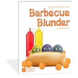 Barbecue Blunder by Wendy Stevens - A Little Fuzzies Summer piece from ComposeCreate.com | Included in the August 2024 Bundle | Little Fuzzies Big Bundle 1