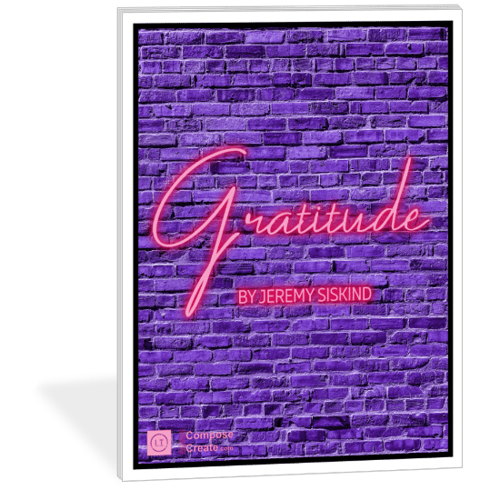 Gratitude by Jeremy Siskind | Late intermediate jazz piano solo available from ComposeCreate.com | Part of the Swing 'n Sizzle Bundle