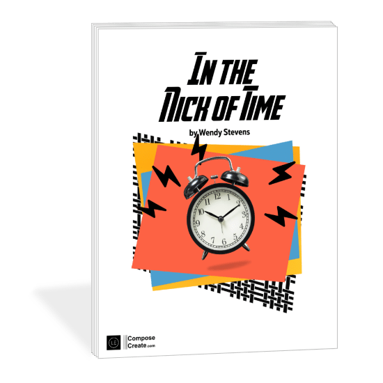 In the Nick of Time - Piano sheet music by Wendy Stevens, part of the Urgency Collection from ComposeCreate.com | Included in the August 2024 Bundle