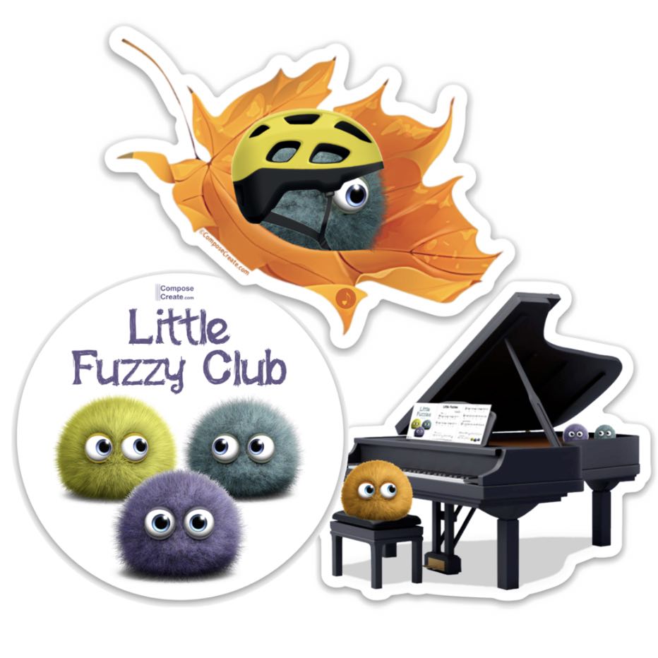 Little Fuzzies Stickers | ComposeCreate.com