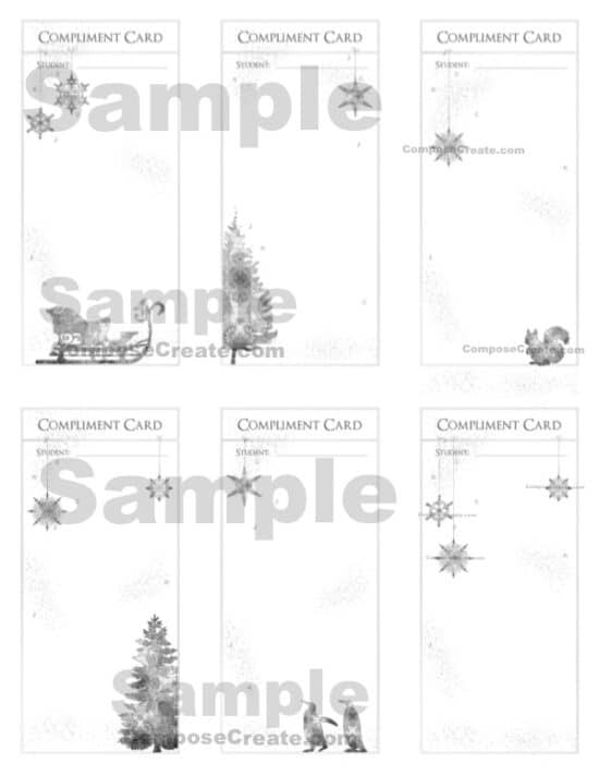 Golden Winter Recital Program Text Is Editable