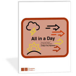 All in a Day Short Sheets™ Tune Up Tunes™ by Wendy Stevens - Three Short pieces that help piano students develop learn to play in the key signature of G Major more easily | Included in the January 2025 Bundle from ComposeCreate.com