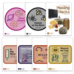 January 2025 Bundle includes Donut Delights, Insects on the Move, Healing Hacks, A Big Move, Cozy Creatures, All in a Day and Beyond the Trail by Wendy Stevens | ComposeCreate.com