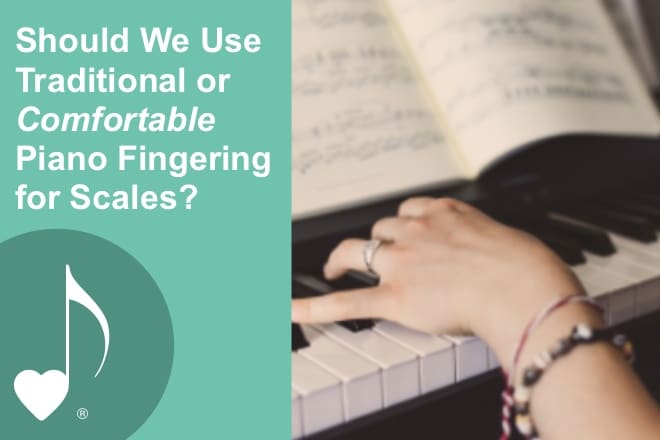 Author Diane Hidy addresses the question, "Should we use traditional or comfortable piano fingering for scales?" | on the ComposeCreate.com blog