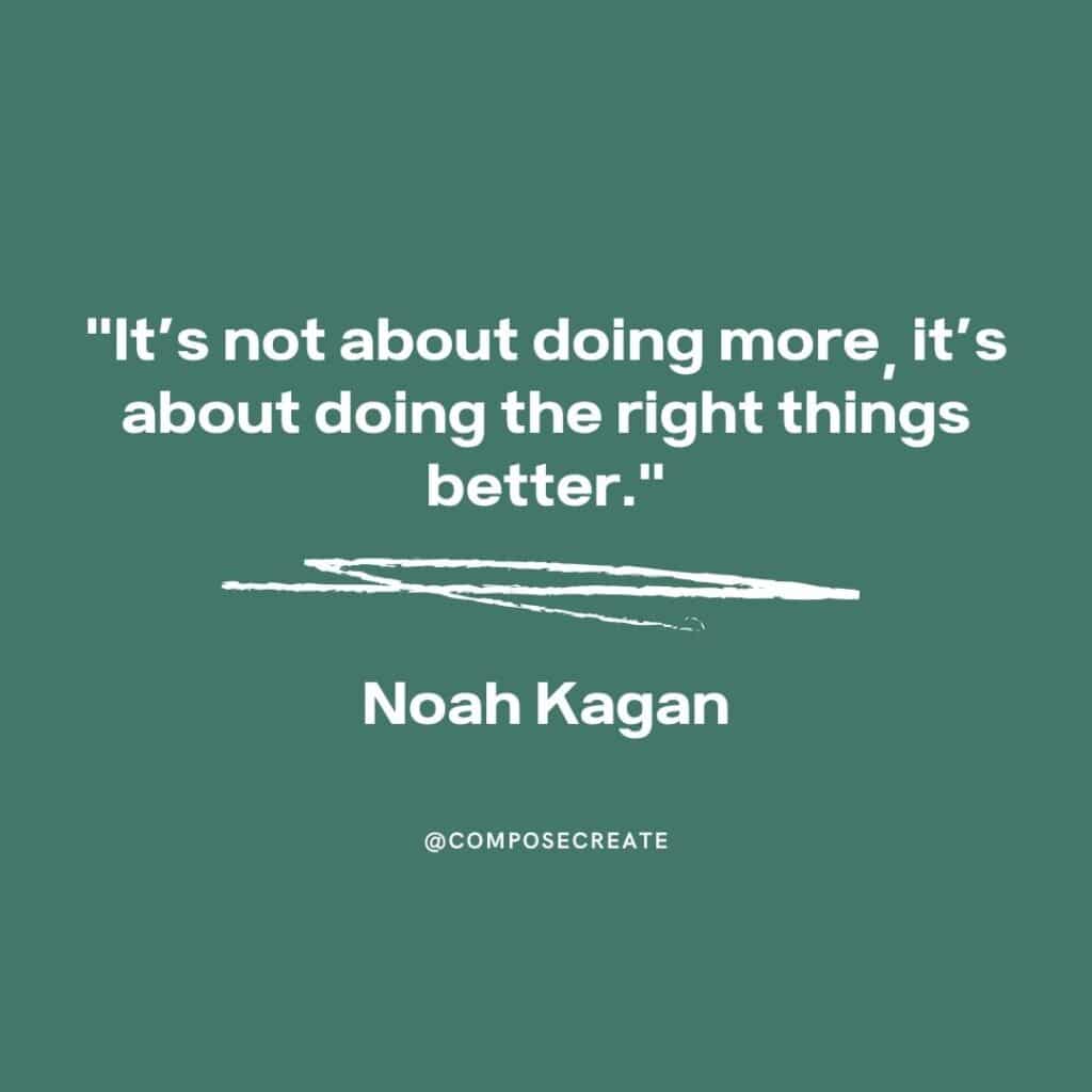Noah Kagan quoted by ComposeCreate.com